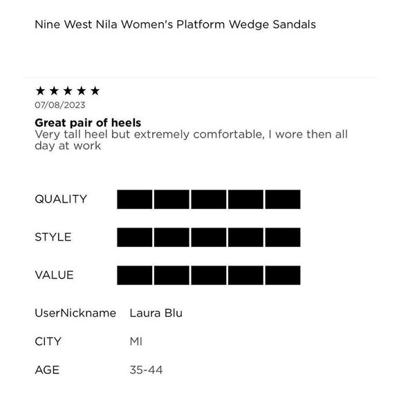 New! NINE WEST Nila Platform Wedge Sandals Size 9 NWT Heels Quilted Padded Tan - Picture 7 of 10